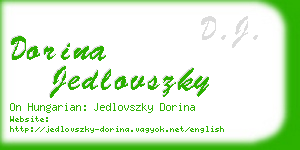 dorina jedlovszky business card